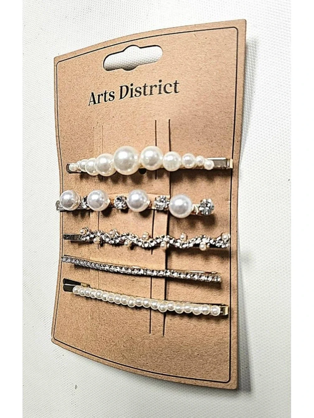 5-Pack Pearl & Rhinestone Bobby Pins – 3.5